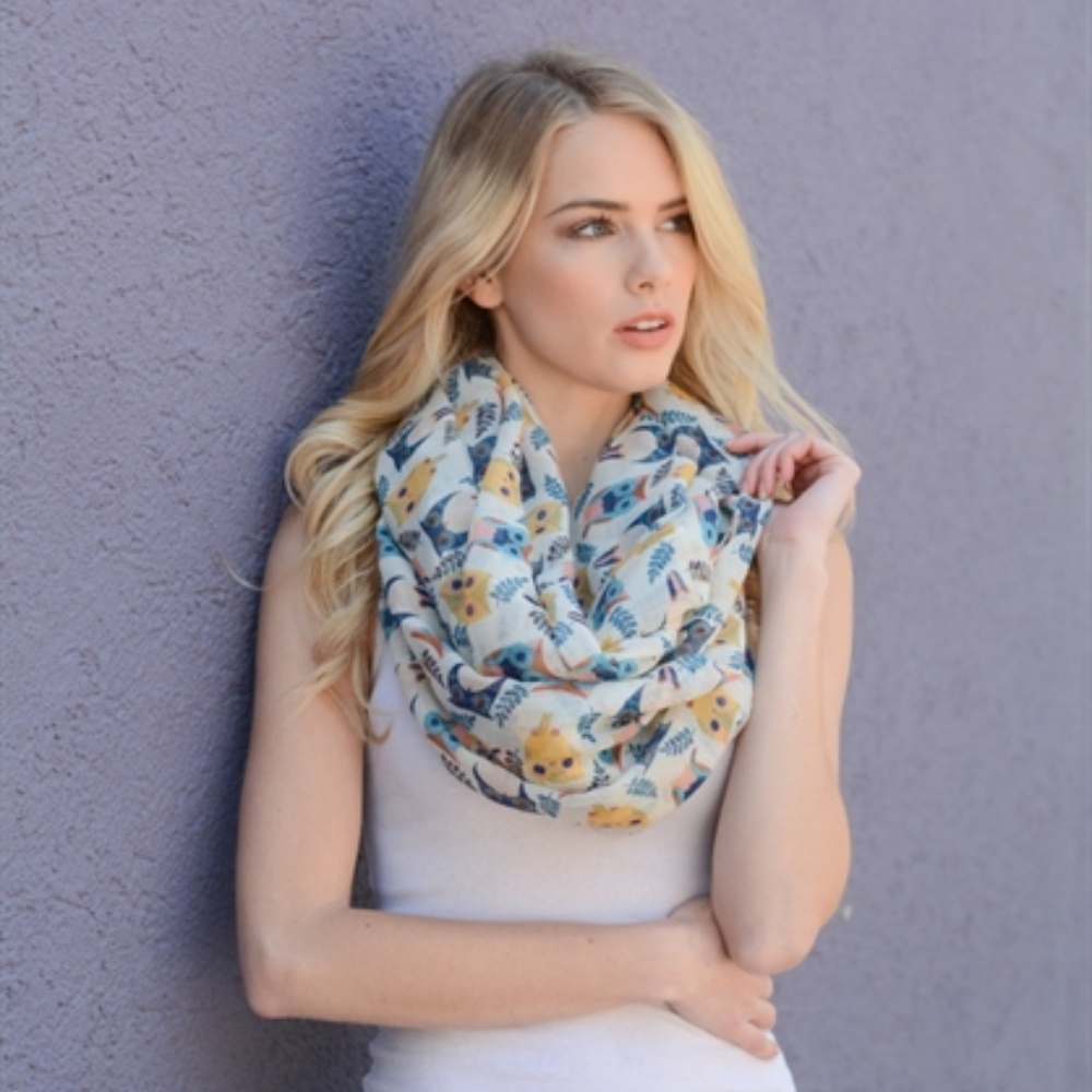 Vintage Inspired Owl scarf